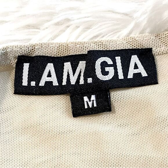 I AM GIA Dress Amina Burnout Mini Zebra Print Tan Size US 6 Medium - Picture 10 of 13